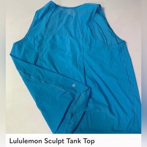 Lululemon size 12 women's blue sculpt tank